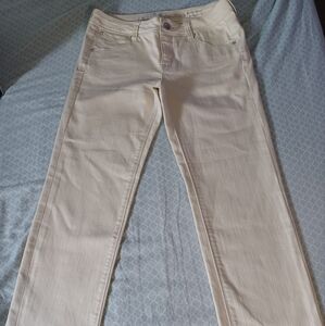 Girls Justice Premium White Straight Jeans sz16 1/2 rnk
